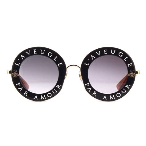 aveugle par amour gucci occhiali|GUCCI Metal L'Aveugle Par Amour Round Frame Sunglasses .